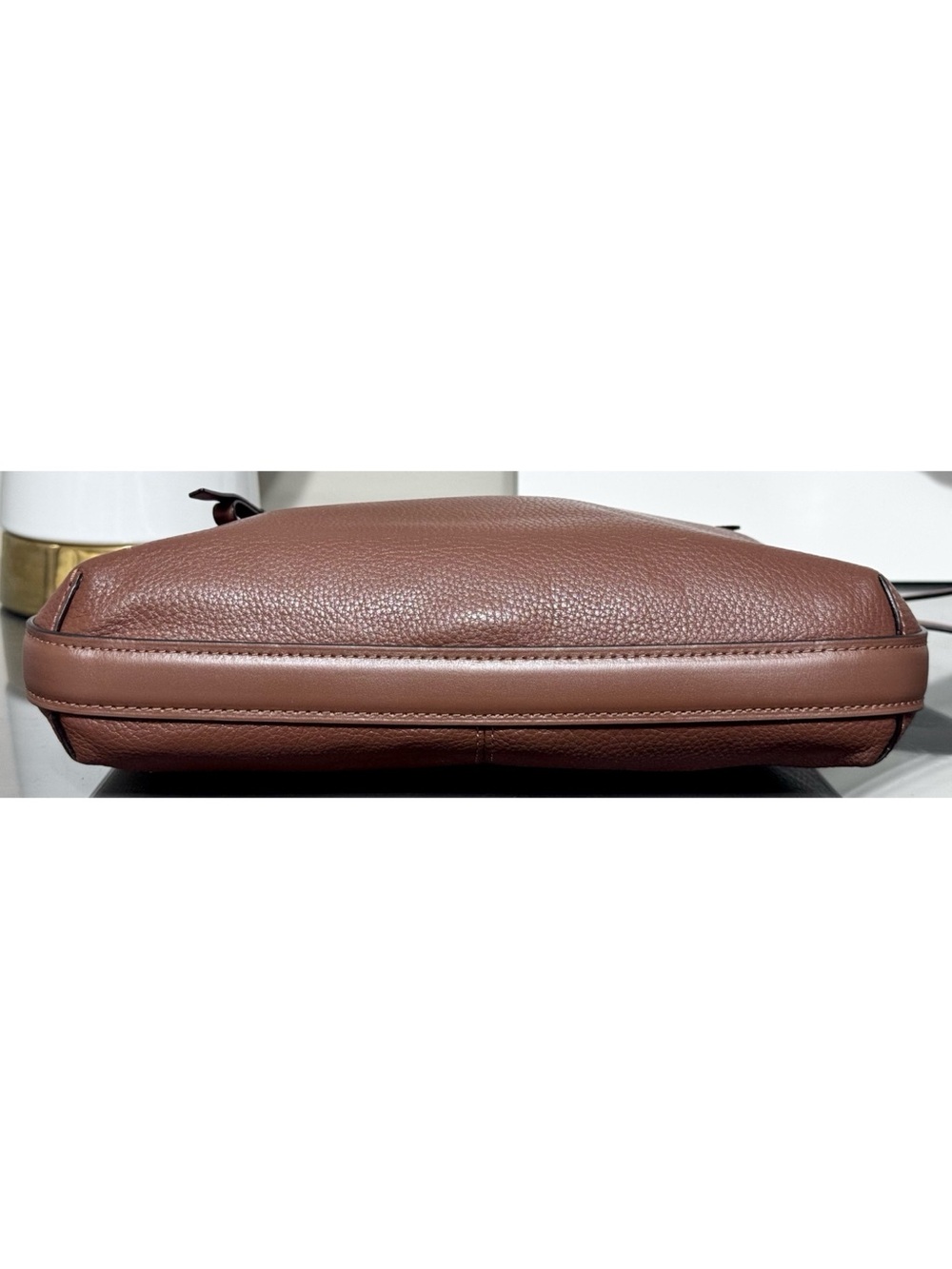 COACH Mae File Crossbody Bag | BROWN Pebble Leather |‎ Gold Hardware - Picture 10 of 10